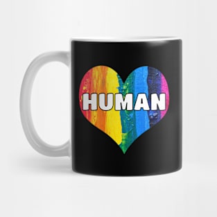 HUMAN Flag LGBT Gay Pride Month Transgender Mug